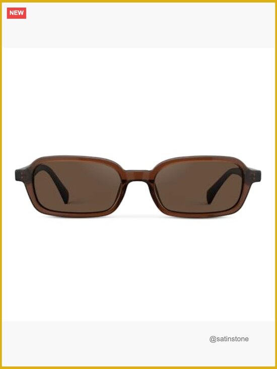 90s Compact Rectangular Sunglasses with Anti-Reflective Lenses main image 7
